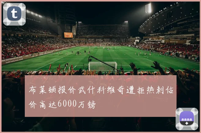 布莱顿报价武什科维奇遭拒热刺估价高达6000万镑