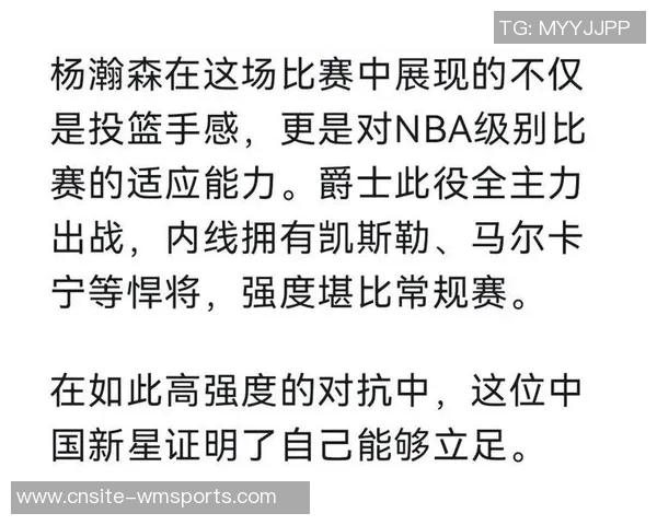 湖记深度解析杨瀚森季前赛抹泪背后的决心与坚持